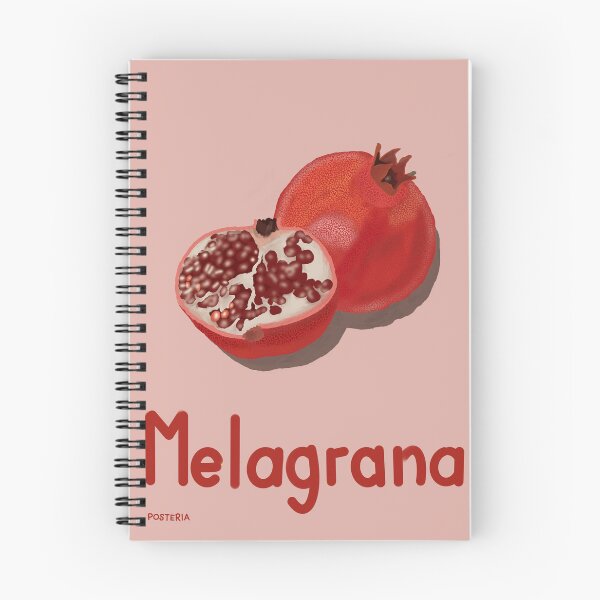 Item preview, MELAGRANA Illustration with a red pomegranate on powder pink designed and sold by Posteria.
