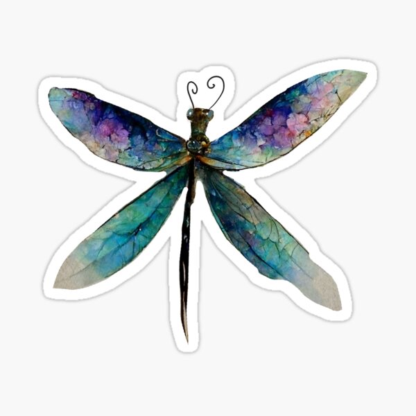 Item preview, Beautiful Dragonfly watercolour stained glass 3 designed and sold by Da-Family-Biz.