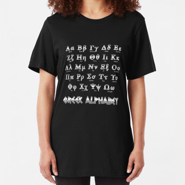 Greek Alphabet Slim Fit T-Shirt