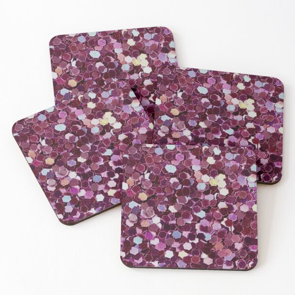 Item preview, Magenta Berry Mate Lentejuelas Hexágono Grande Estampado extragrande Confeti designed and sold by kattakitty.