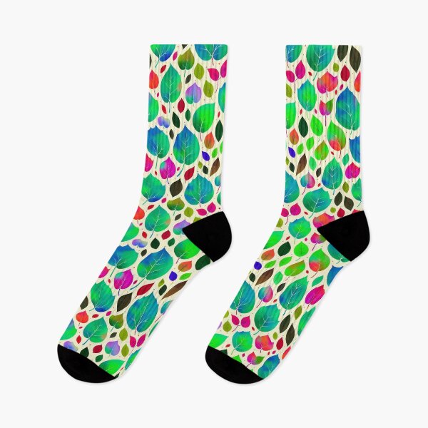 Item preview, Rainbow Leaves Pattern Art designed and sold by amithachapa.