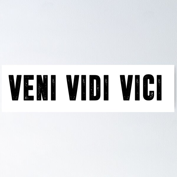 Veni Vidi Vici Poster for Sale by JPK21