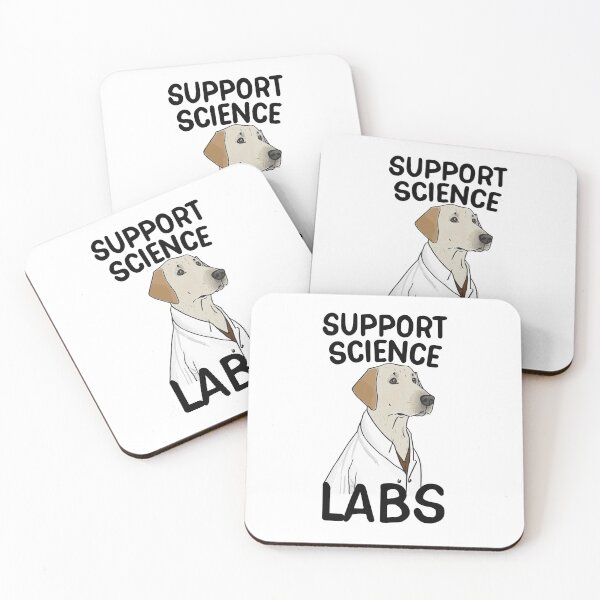 Item preview, Support Science Labs! Labrador Retriever in a Lab Coat designed and sold by saskdigitalart.