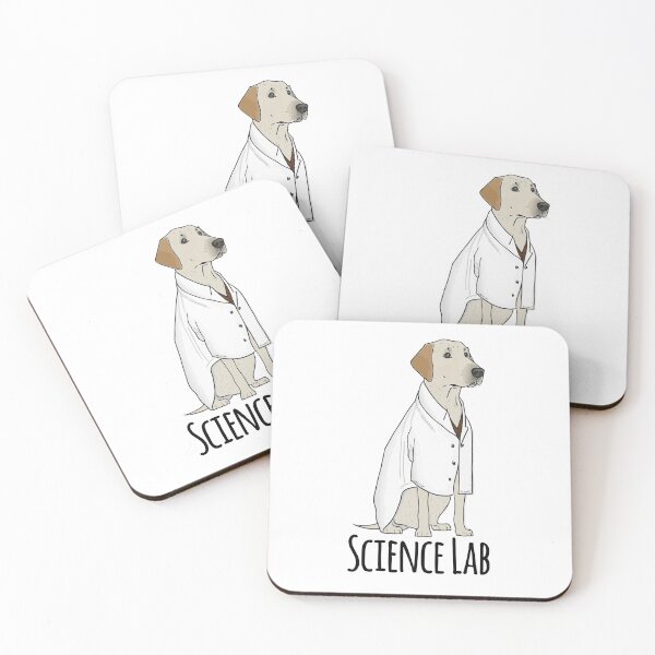 Item preview, Science lab! Labrador Retriever in a lab coat designed and sold by saskdigitalart.