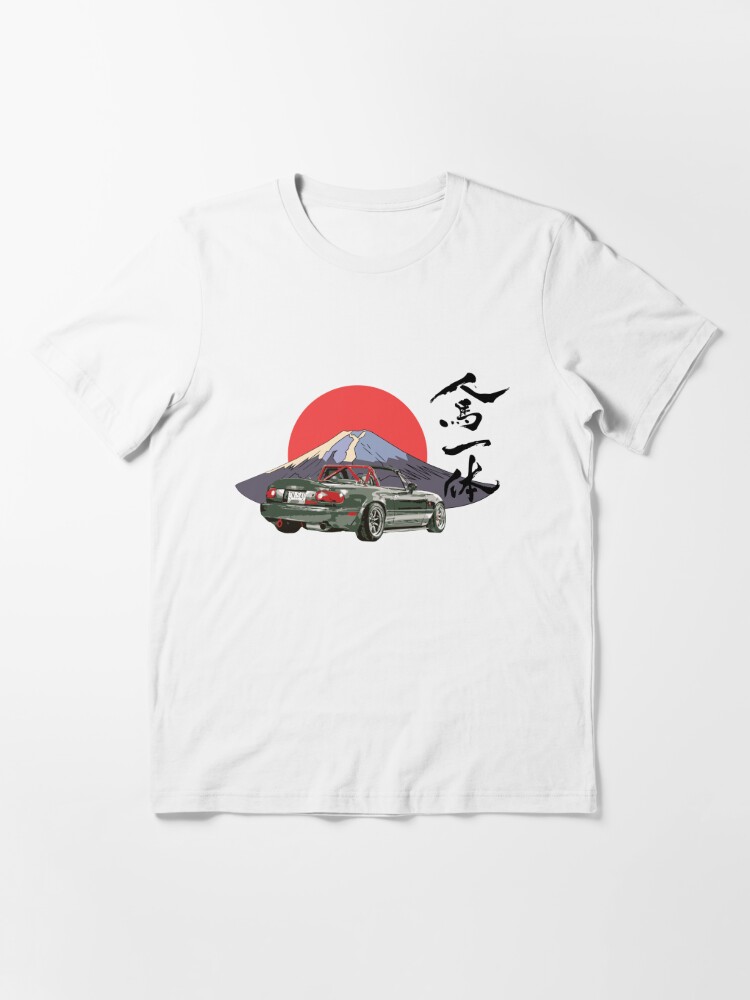 Mazda Miata/Mx5 - Jinba Ittai Mount Fuji edition" T-shirt Sale by mudfleap | Redbubble | miata t-shirts - mazda - t-shirts