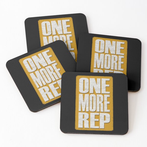 Item preview, One More Rep - Yellow, black, white - fitness, motivational designed and sold by Honest-Quotes.