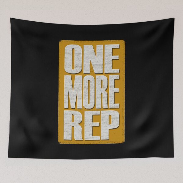 Item preview, One More Rep - Yellow, black, white - fitness, motivational designed and sold by Honest-Quotes.