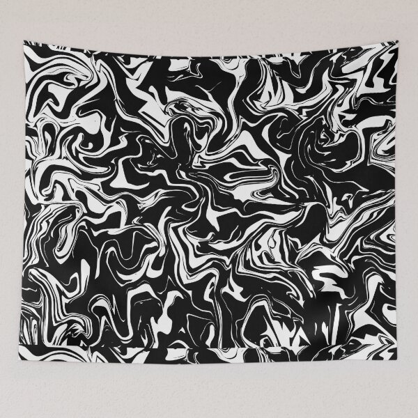 Item preview, Black and White Oil Spill  designed and sold by WildNClassyFun.