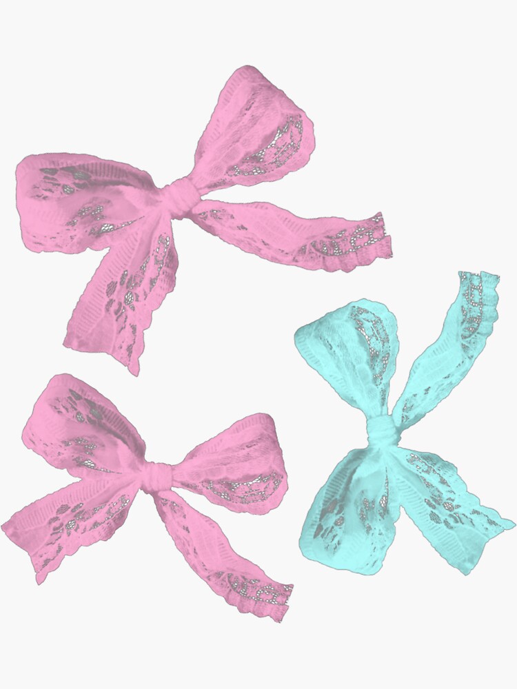 Coquette balletcore pink bows Sticker for Sale by Pixiedrop