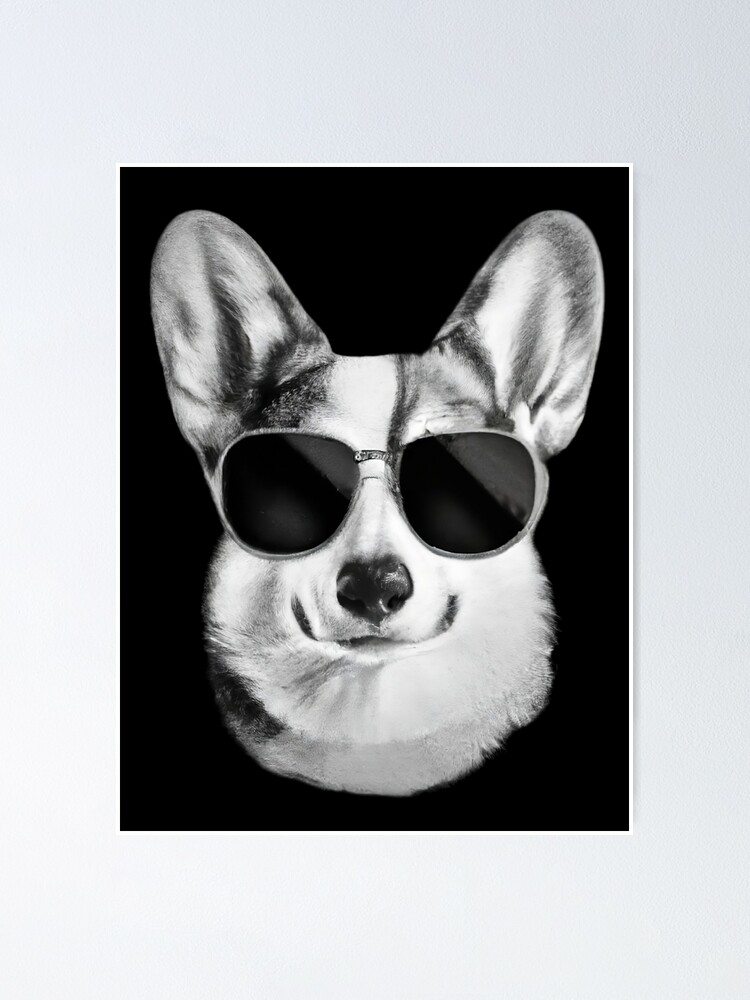 pug with sunglasses. Poster