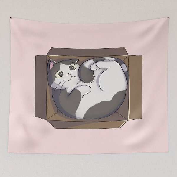 Item preview, Cat Curled Up In Box designed and sold by Meowrye.