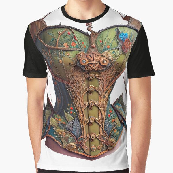 Tight Golden Steampunk Corset PNG & SVG Design For T-Shirts