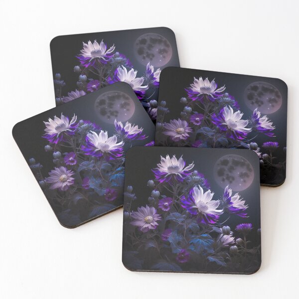 Item preview, AI Generated Purple flowers in Moonlight  designed and sold by Limbonic.