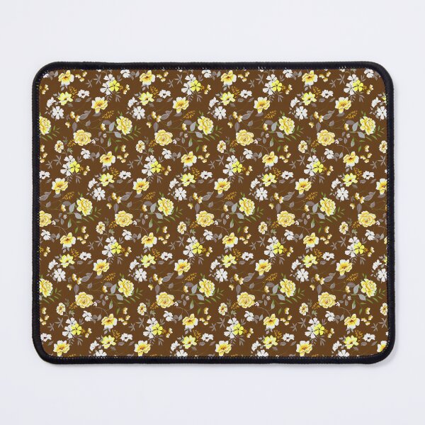Item preview, Yellow Roses on Chocolate Brown Background designed and sold by Darcy777.