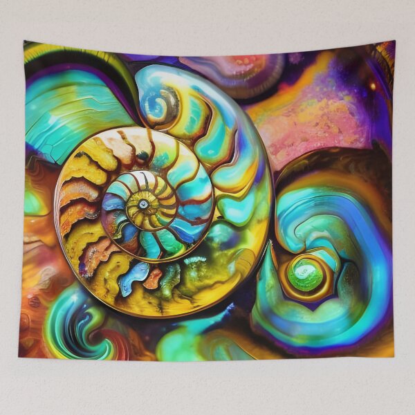 Item preview, Nautilus Dance VII colorful painterly abstract art designed and sold by Glimmersmith.