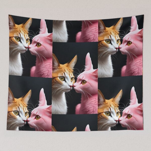 Item preview, Cat Kissing Illustration / GTIllustration009 designed and sold by Grafititee.