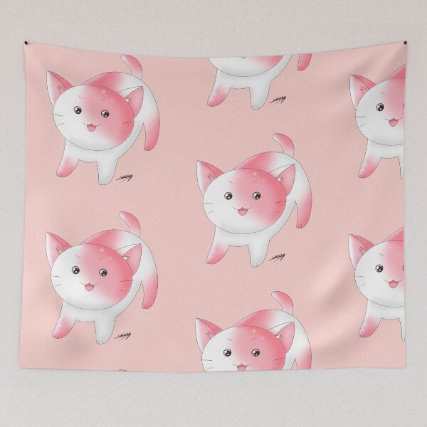 Item preview, Strawberry cat, cute cat, pastellrosa cat, anime cat designed and sold by GiiReez.