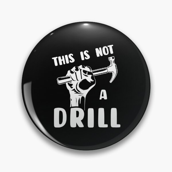 Item preview, THIS IS NOT A DRILL  |  HAND HAMMER ILLUSTRATION WITH TYPOGRAPHY designed and sold by Drago Art.