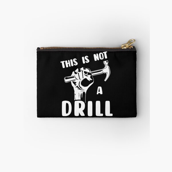 Item preview, THIS IS NOT A DRILL  |  HAND HAMMER ILLUSTRATION WITH TYPOGRAPHY designed and sold by Drago Art.