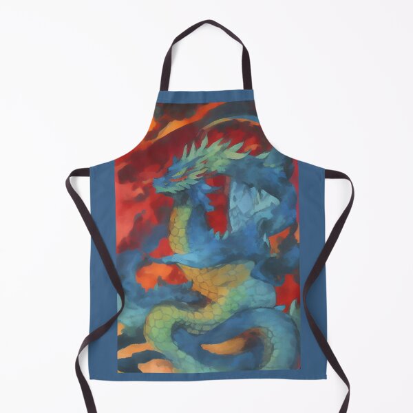Item preview, Abstract flying dragon with fire and flame creative art designed and sold by brilliant-com.