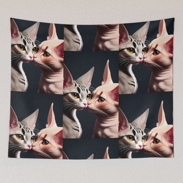 Item preview, Cat Kissing Illustration / GTIllustration010 designed and sold by Grafititee.