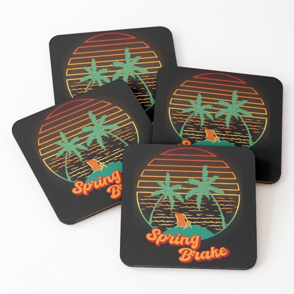 Item preview, Spring Break Retro Sunset Palm Tree Beach Ocean designed and sold by JohnnyP-Store.