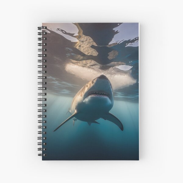Great White Shark - Feared Ocean Predator Spiral Notebook