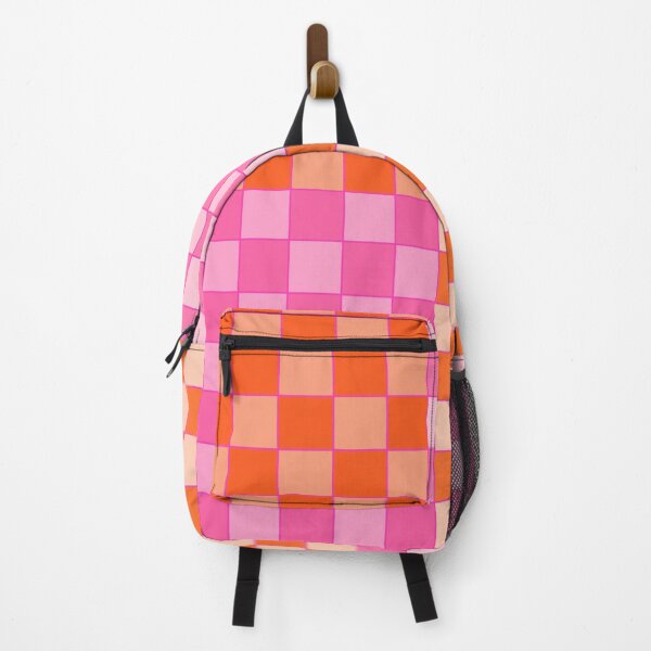 Vista previa del artículo con la obra «Tablero de ajedrez, multicolor, rosa y naranja», diseñado y vendido por OneThreeSix.