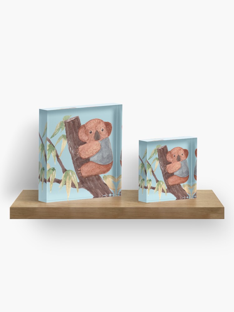 Alternate view of Kaola Bear on Tree Acrylic Block