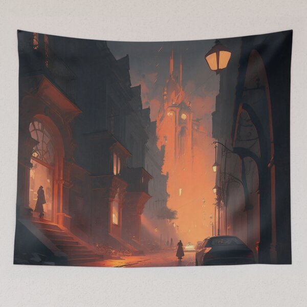 Item preview, Echoes of the Past: Walking Through Haunted Streets designed and sold by oanaunciuleanu.
