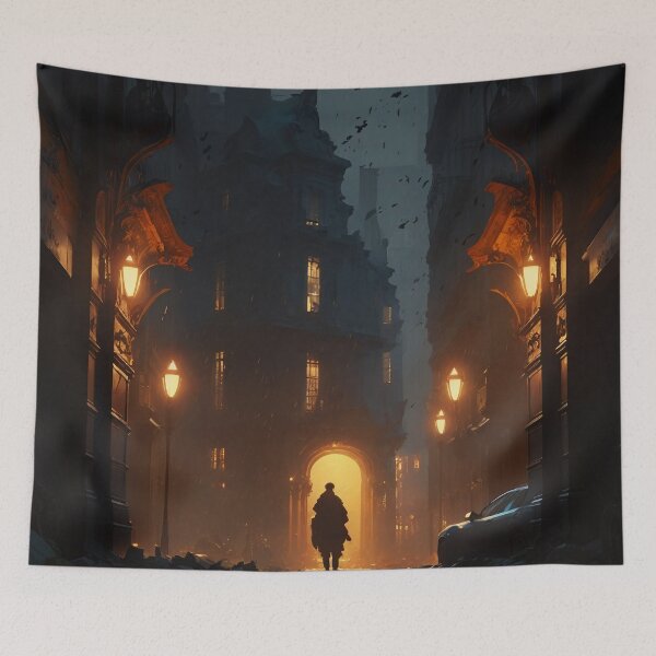 Item preview, Echoes of the Past: Walking Through Haunted Streets designed and sold by oanaunciuleanu.