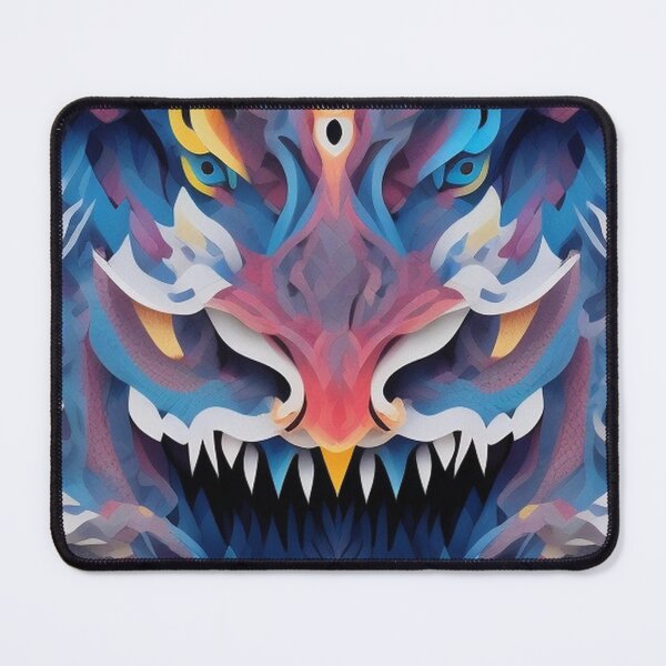 Item preview, Abstract flying dragon headshot creative art designed and sold by brilliant-com.