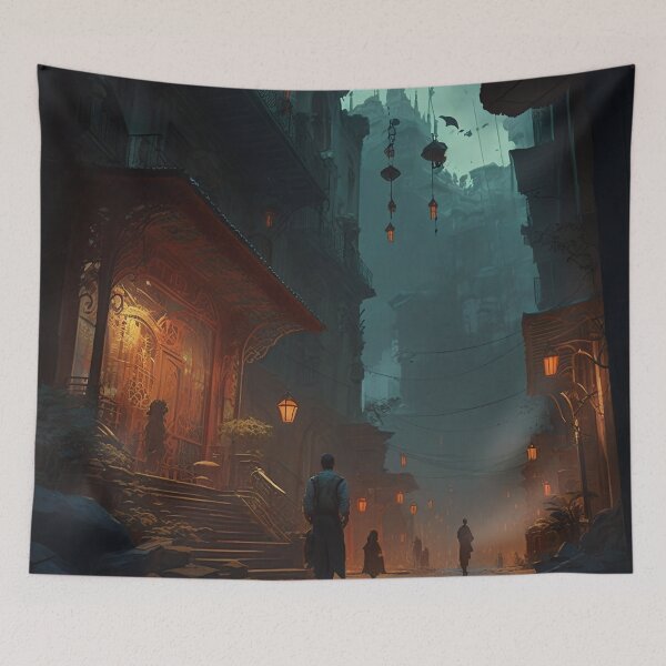 Item preview, Echoes of the Past: Walking Through Haunted Streets designed and sold by oanaunciuleanu.