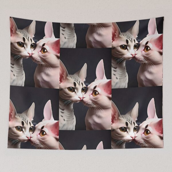 Item preview, Cat Kissing Illustration / GTIllustration012 designed and sold by Grafititee.