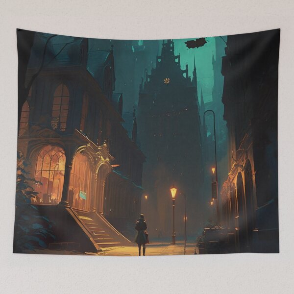 Item preview, Echoes of the Past: Walking Through Haunted Streets designed and sold by oanaunciuleanu.