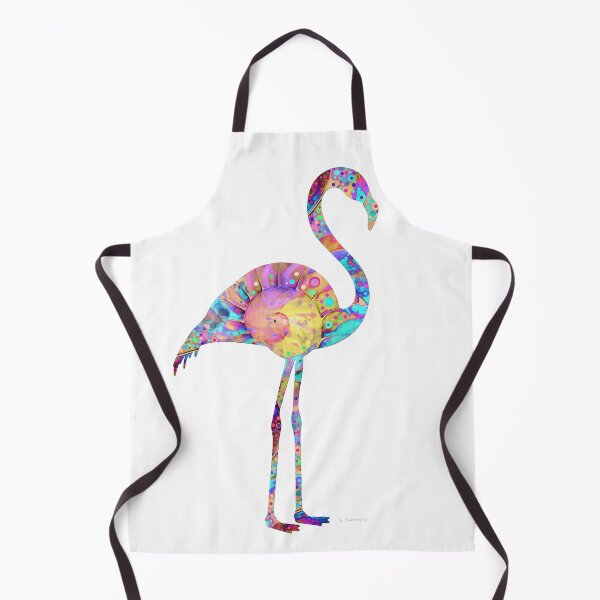 Item preview, Enchanted Colorful Flamingo Art Tropical Bird Painting designed and sold by Sharon Cummings Art.