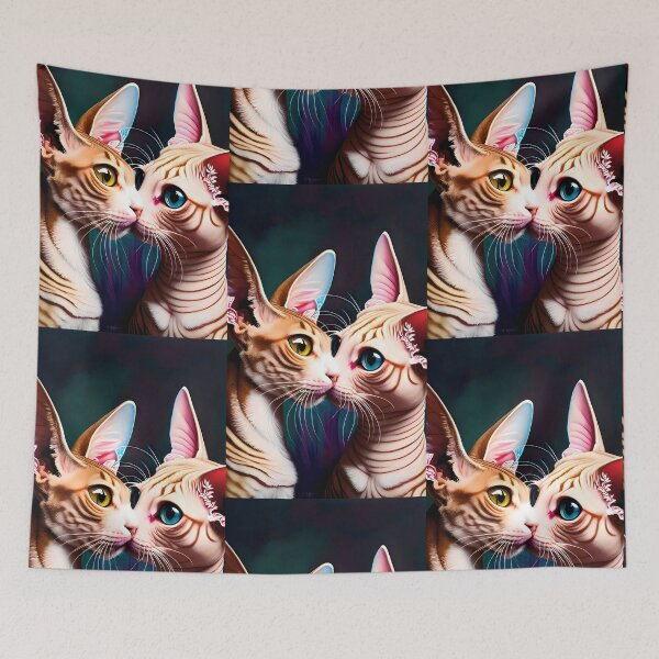 Item preview, Cat Kissing Illustration / GTIllustration013 designed and sold by Grafititee.