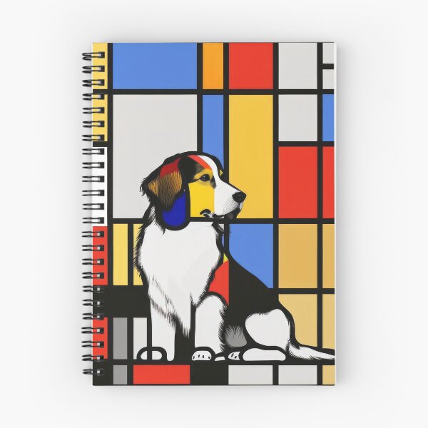 Item preview, piet mondrian dog designed and sold by Animally-Ai.