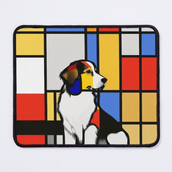 Item preview, piet mondrian dog designed and sold by Animally-Ai.