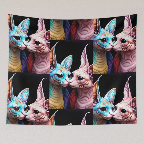 Item preview, Cat Kissing Illustration / GTIllustration014 designed and sold by Grafititee.