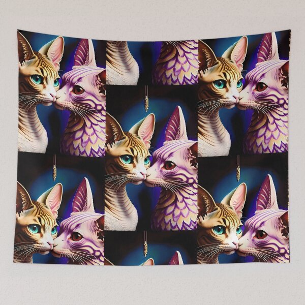 Item preview, Cat Kissing Illustration / GTIllustration015 designed and sold by Grafititee.