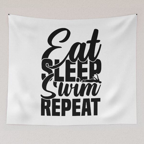 Item preview, Swimming love  sayings , Eat Sleep Swim Repeat designed and sold by remonss.