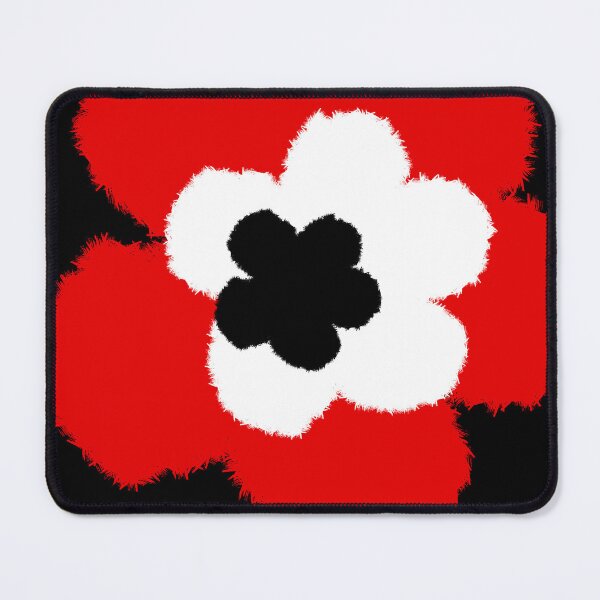 Item preview, Pop flowers red fur designed and sold by ladstudio.