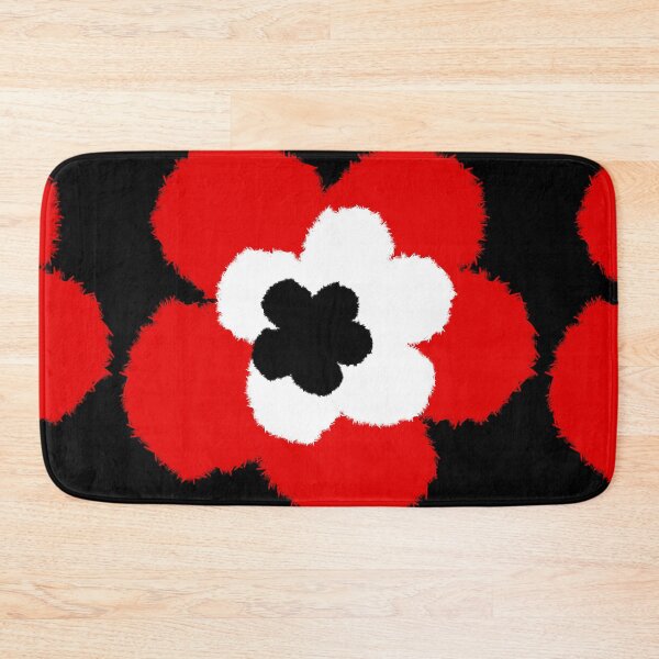 Item preview, Pop flowers red fur designed and sold by ladstudio.