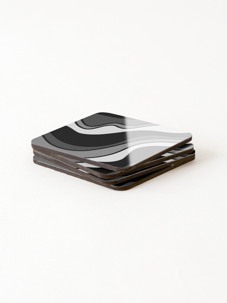 Thumbnail 4 of 5, Coasters (Set of 4), Greyscale Pattern designed and sold by ZonurePatterns.