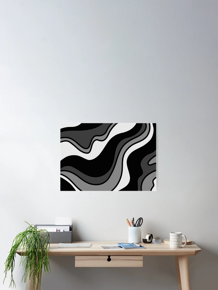 Thumbnail 2 of 3, Poster, Greyscale Pattern designed and sold by ZonurePatterns.
