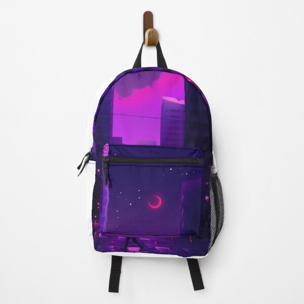 Item preview, Cyber city passersby and a red moon designed and sold by funglazie.