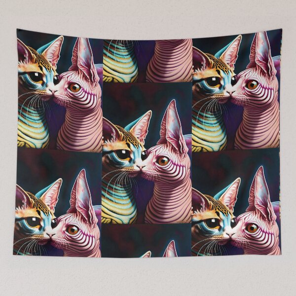 Item preview, Cat Kissing Illustration / GTIllustration016 designed and sold by Grafititee.