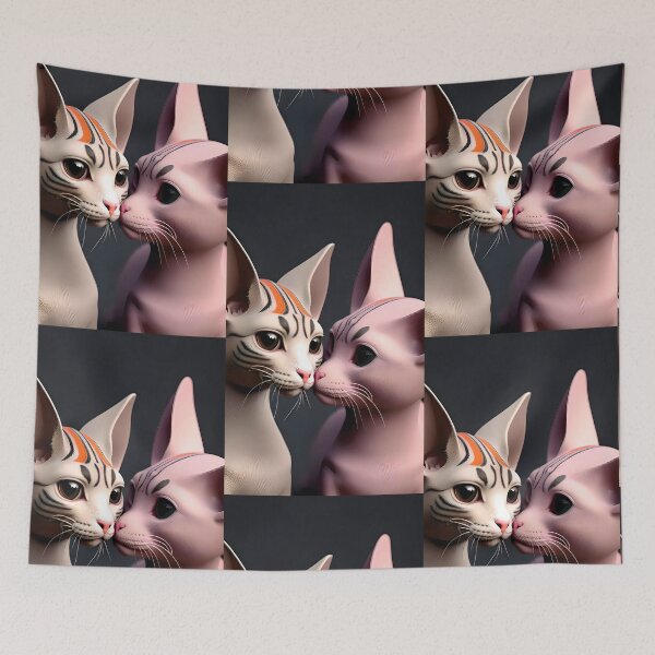 Item preview, Cat Kissing Illustration / GTIllustration017 designed and sold by Grafititee.
