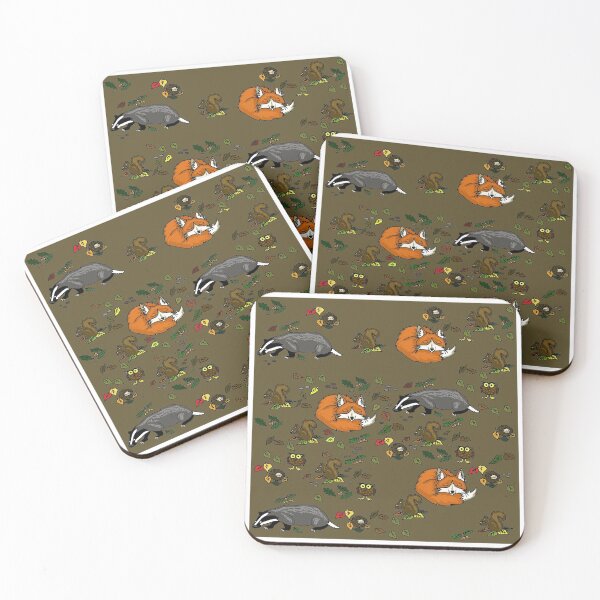 Item preview, A Very Lovely Autumn Fox And Badgers designed and sold by jaggerstudios.